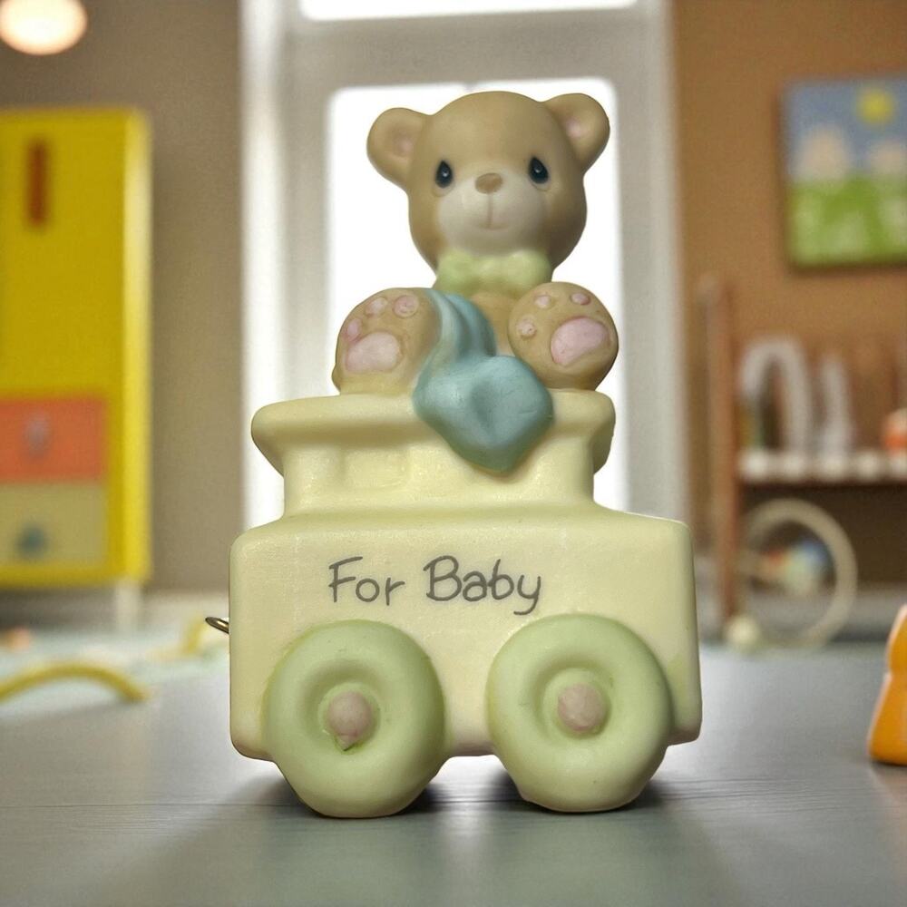Precious Moments 142020 May Your Birthday Be Warm Newborn Baby Figurine with Box